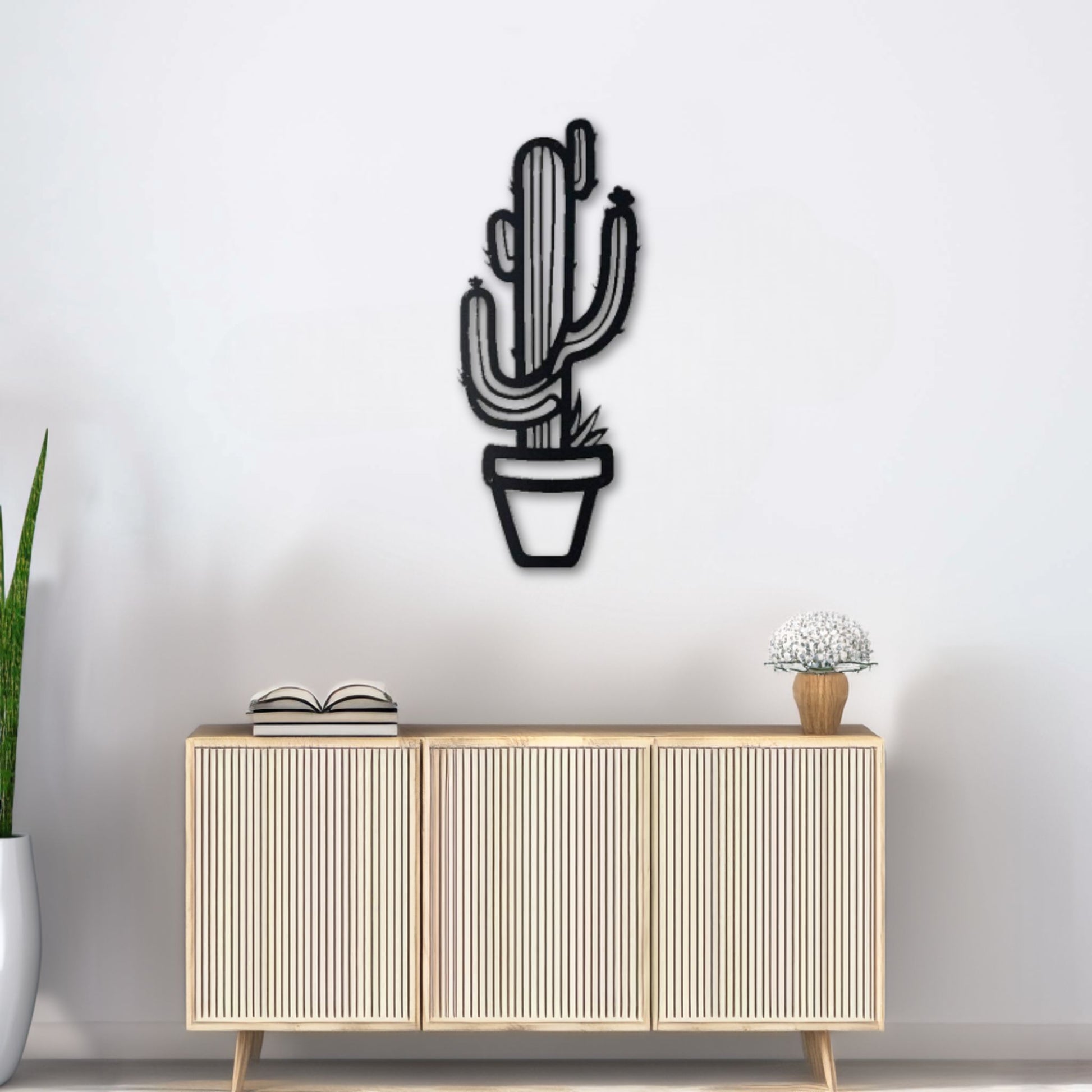 Décoration murale métal Cactus industrielle