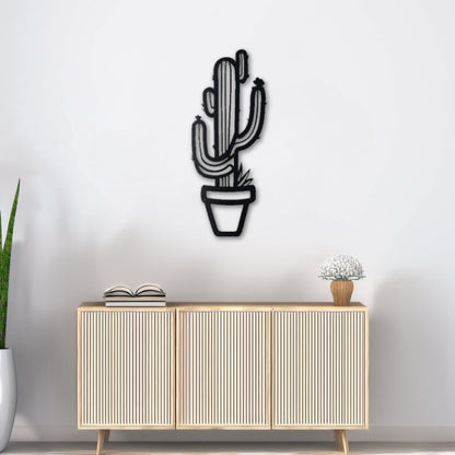 Décoration murale métal Cactus industrielle